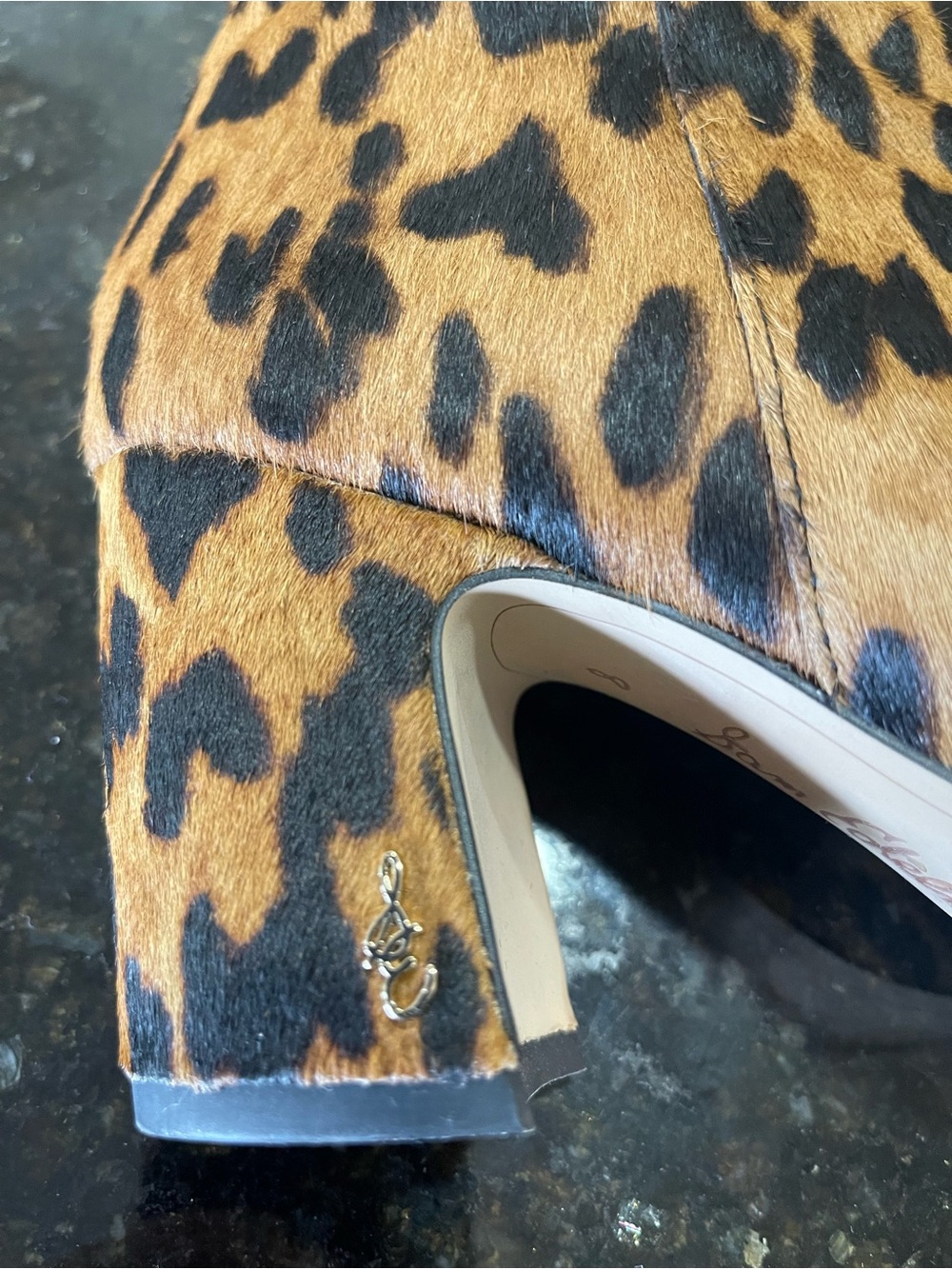 Sam Edelman Pony Hair Leopard-Print Ankle Booties in Brown and Black